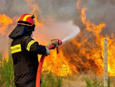 Σε εξέλιξη πυρκαγιά στην περιοχή Πύργος στην Κύμη
